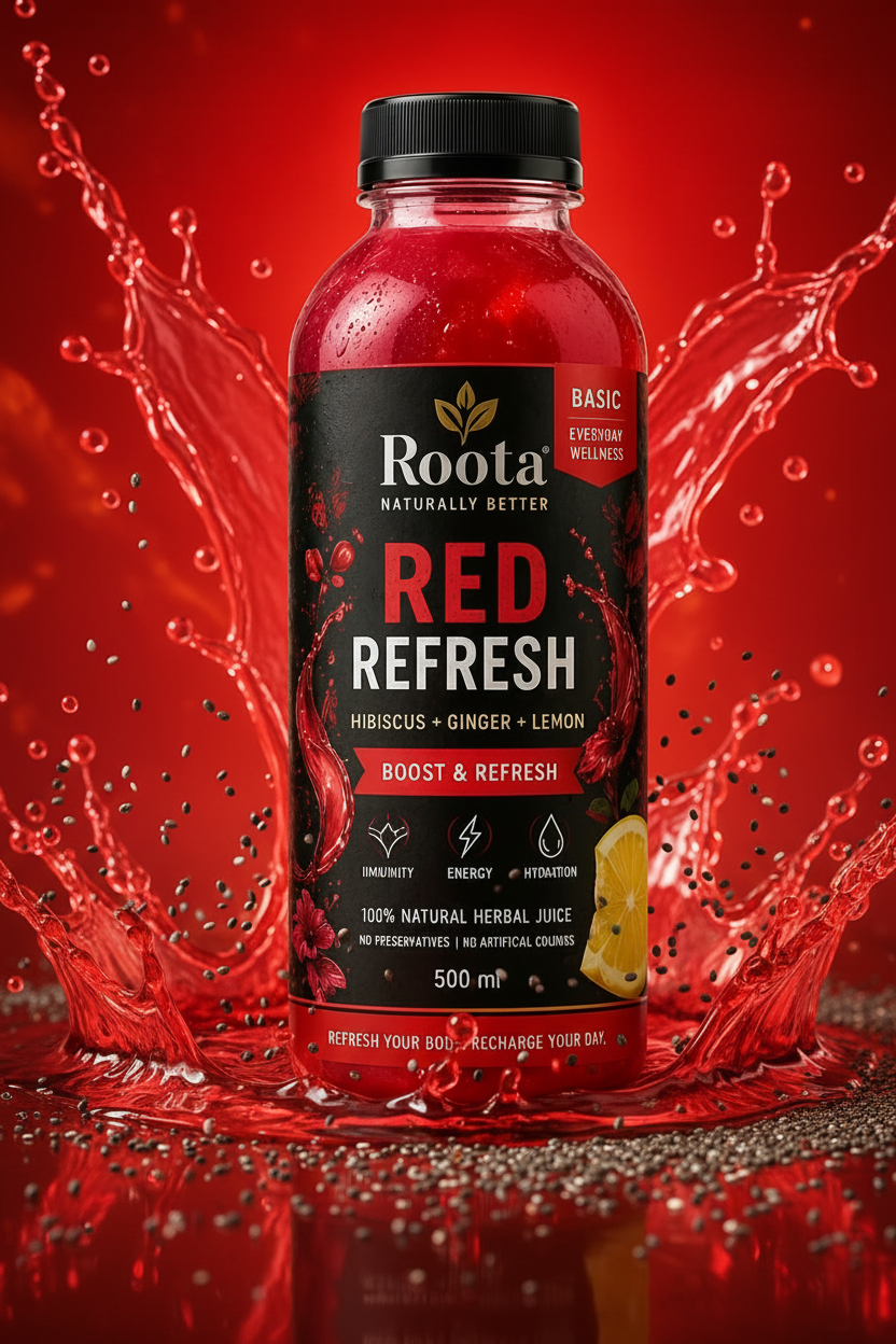 Roota Chia Seeds Hibiscus Drink